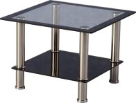 See more information about the Harlequin Lamp Table - BLACK BORDER/CHROME