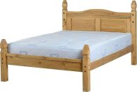 See more information about the Mexican Princess Double Bed - Distressed Waxed Pine