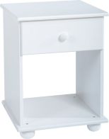 See more information about the Rainbow Bedside Cabinet (1 Drawer) - WHITE