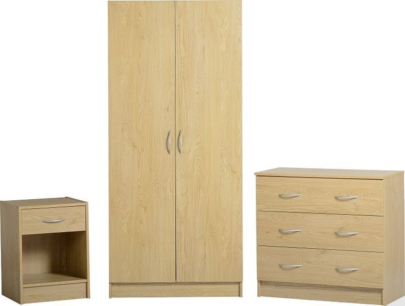 Bellingham Bedroom Set (Stand, Wardrobe & Chest) - BEECH