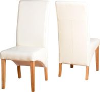 See more information about the G1 Leather Style Dining Chair - CREAM