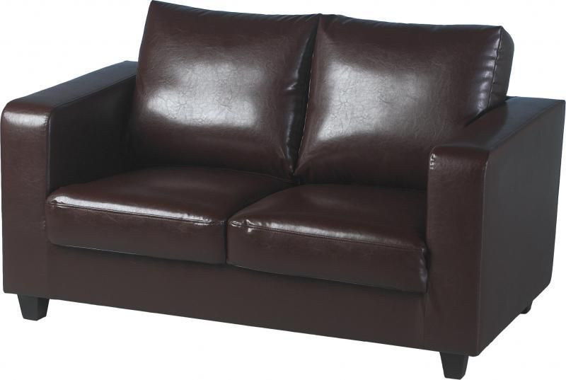 Tempo Leather Two Seater Sofa-in-a-Box - EXPRESSO BROWN