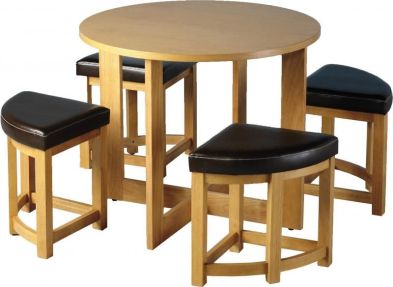 See more information about the Sherwood Stowaway Dining Set - ASH VENEER/MOCCA