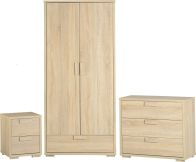 See more information about the Cambourne Bedroom Set (Bedside Drawers, Wardrobe & Chest) - SONOMA OAK