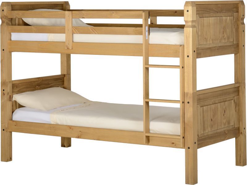 Corona Single Bunk Bed - Distressed Waxed Pine