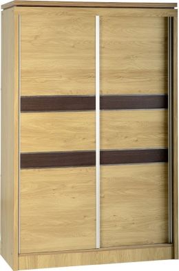 See more information about the Charles Sliding Wardrobe (2 Door) - OAK VENEER