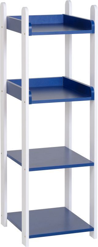 Lollipop 4 Shelf Unit - WHITE/BLUE