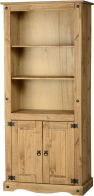 See more information about the Corona Display Unit/Bookcase (2 Door) - DISTRESSED WAXED PINE