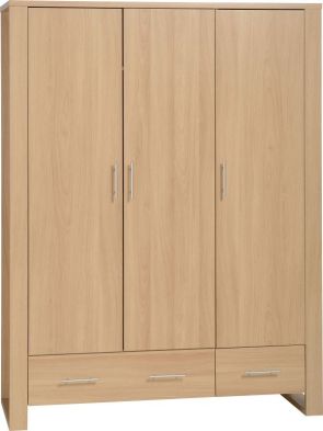 See more information about the Kingston Modern Wardrobe (3 Door) - EURO OAK