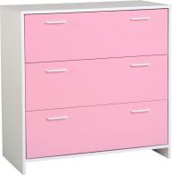 See more information about the Lollipop 3 Drawer Chest - WHITE/PINK