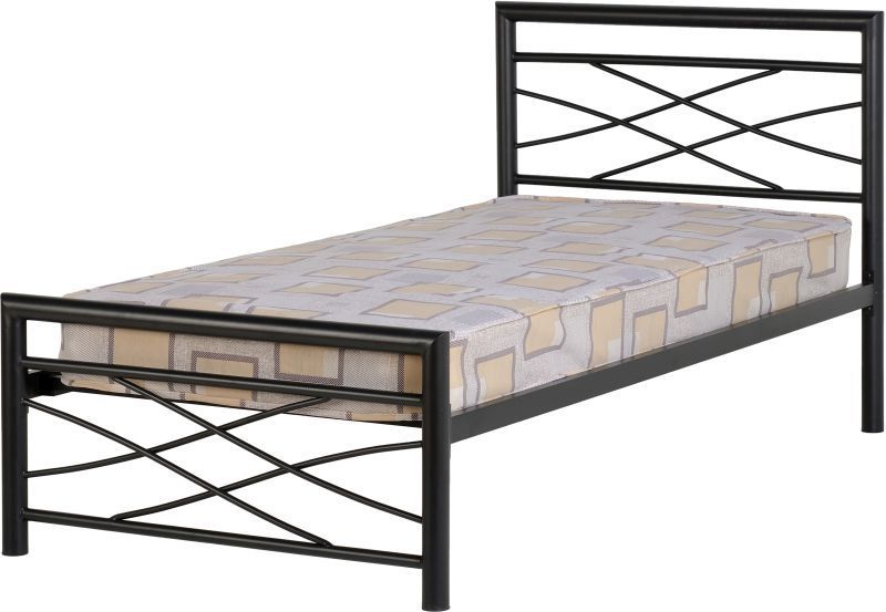 Kelly Metal Single Bed - Black