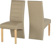 See more information about the G5 Leather Style Dining Chair - TAUPE