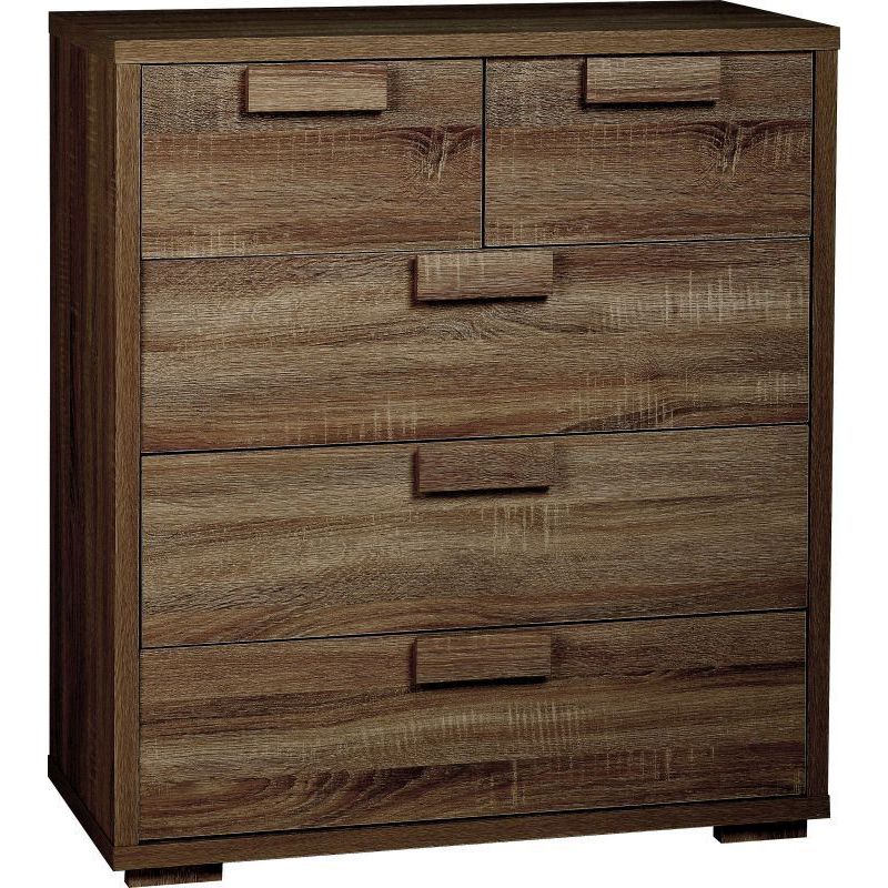 Cambourne Chest (3+2 Drawer) - DARK SONOMA OAK EFFECT