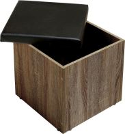 See more information about the Cambourne Storage Stool - DARK SONOMA OAK