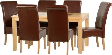 See more information about the Wexford 59 inch Dining Set - G10 - OAK\WALNUT\MID BROWN