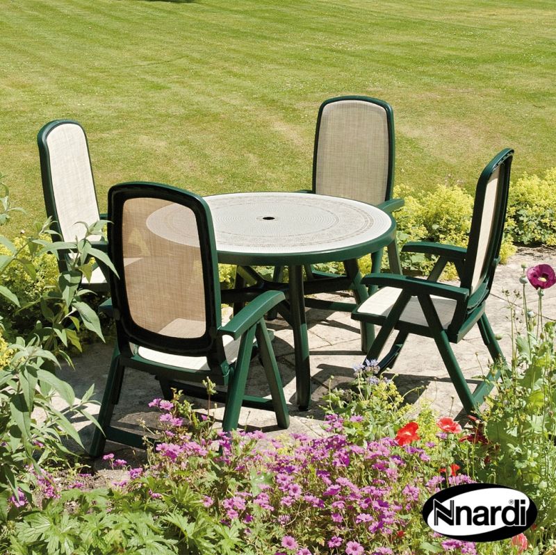 Toscana 165 Garden Furniture Set (Complete with 4 Green Diana Chairs)