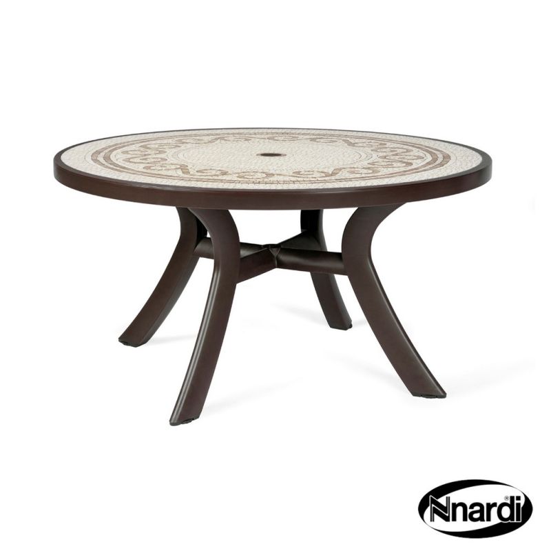 Toscana 120 Outdoor Garden Table (Coffee colour with Ravenna style Top)