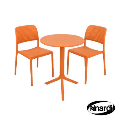 See more information about the Orange Step Garden Furniture Bistro Set (supplied with 2 Orange Bistro Chairs)