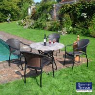 See more information about the Romano 90 Patio Garden Furniture Set - (Supplied with 4 San Tropez Garden Chairs)