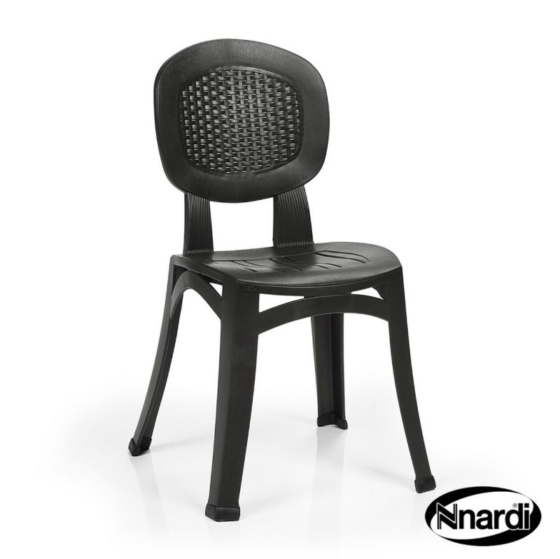 Elba Outdoor Garden Chair (Anthracite in colour supplied as a pack of 4)