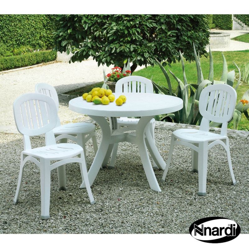 Toscana Garden Furniture Set (Supplied with 4 White Elba Chairs)