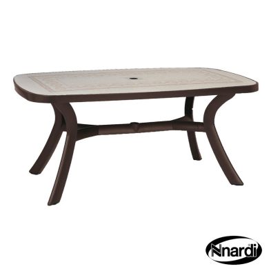 See more information about the Toscana Outdoor Garden Table (Coffee coloured with Ravenna style top)