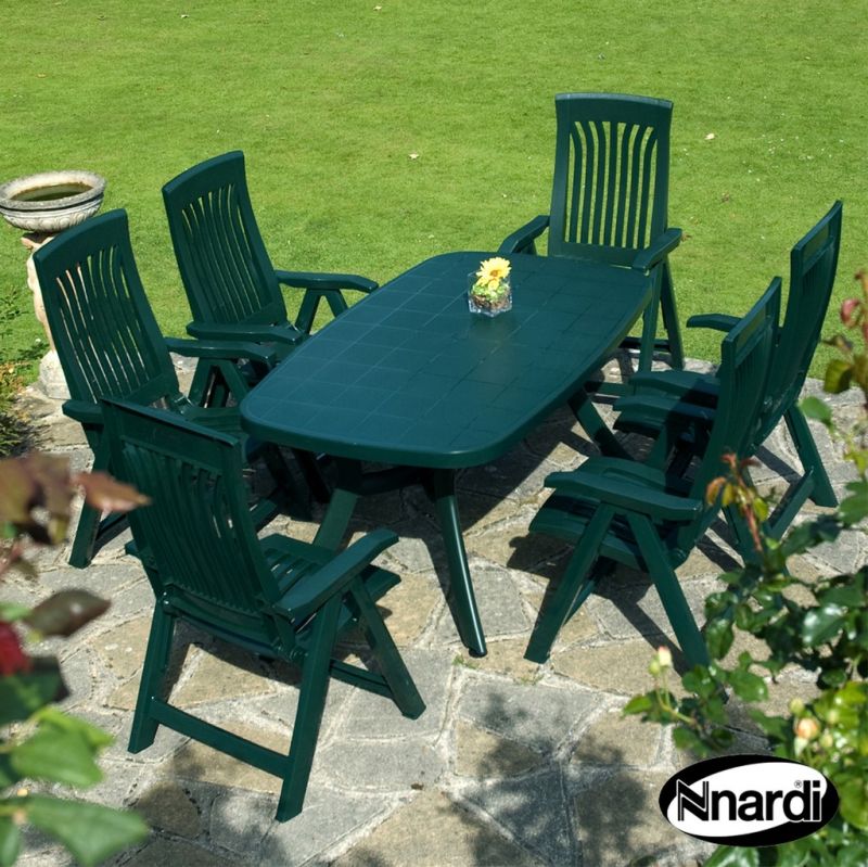 Toscana Garden Furniture Set (supplied with 6 Green Flora Chairs)