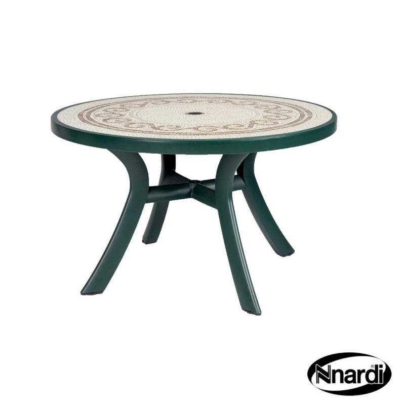 Toscana 120 Outdoor Garden Table Green (Ravenna style top)