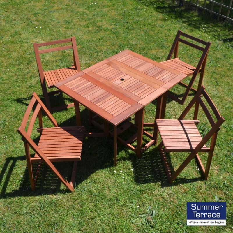 Oslo Hideaway Hardwood Garden Furniture Set (supplied with 4 chairs)