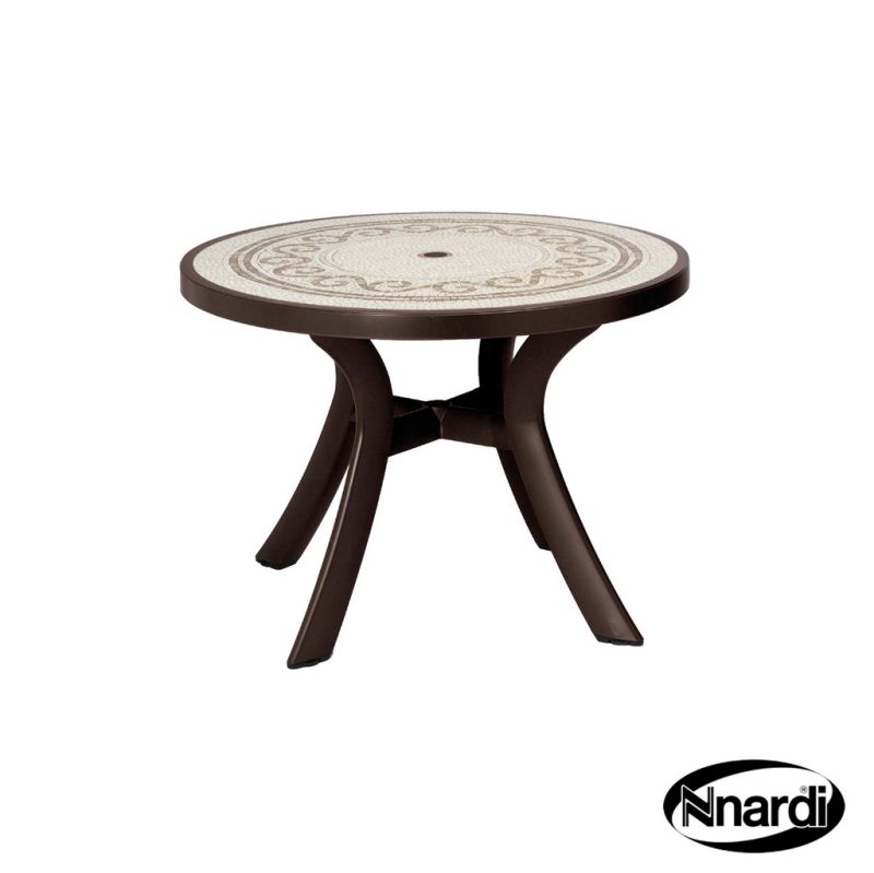 Toscana 100 Outdoor Garden Table (Coffee colour with Ravenna style top)