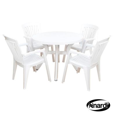 See more information about the Toscana 100 White Garden Furniture Set (supplied with 4 Diana Chairs)