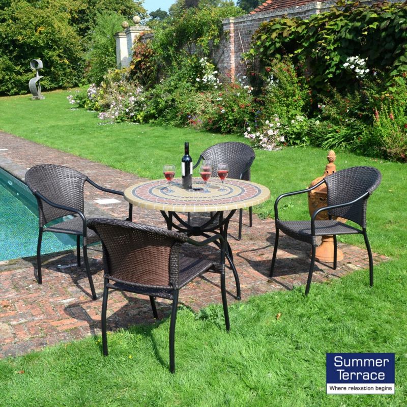 Mataro 100 Garden Patio Set (supplied with 4 San Tropez Chairs)