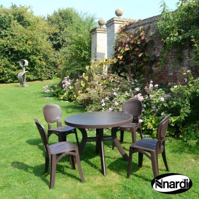 See more information about the Toscana 100 Garden Furniture Set (supplied with 4 Elba Wicker style Chairs)