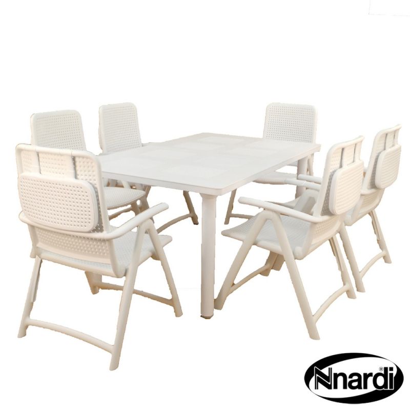 Libeccio Garden Furniture Set (supplied with 6 White Aqua Marina Chairs)