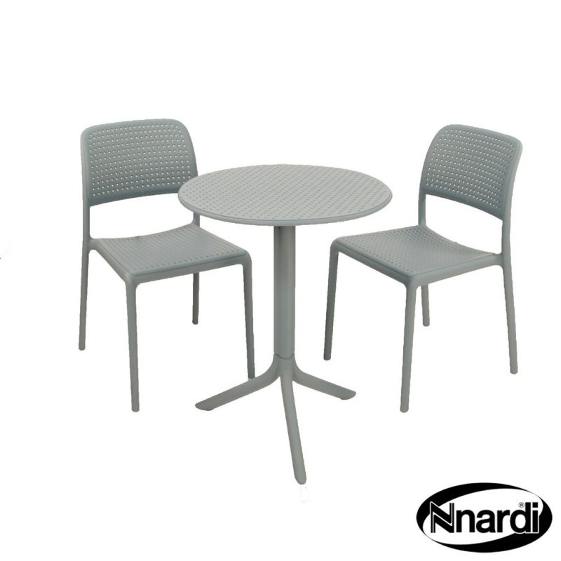 Step Garden Bistro Set (supplied with 2 Sky Blue Bistro Chairs)