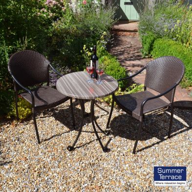 See more information about the Kalmar Garden Bistro Set (supplied with 2 San Tropez Chairs)