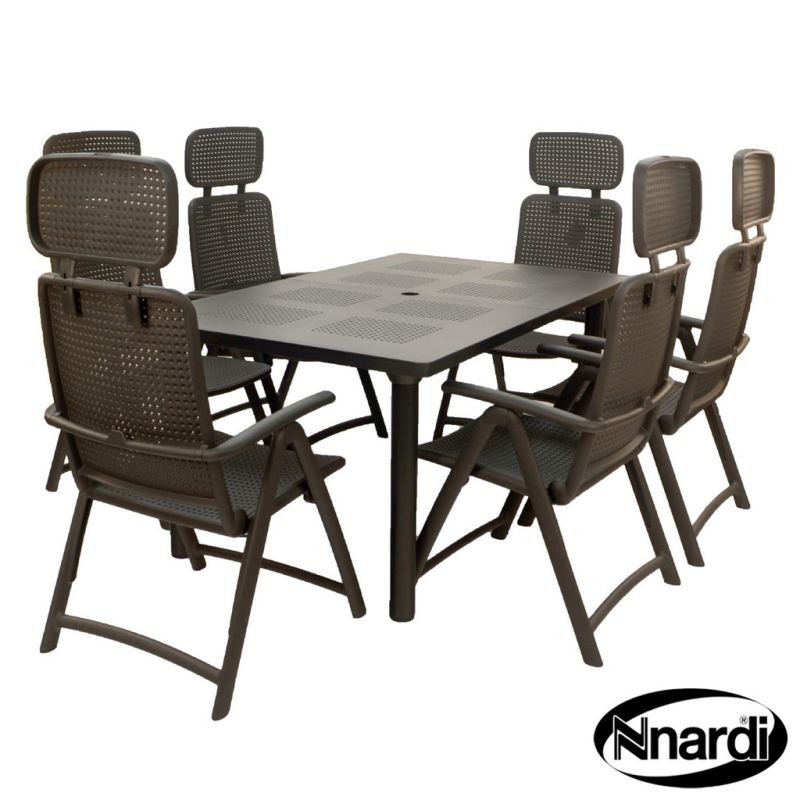 Libeccio Garden Furniture Set (supplied with 6 Anthracite Aqua Marina Chairs)