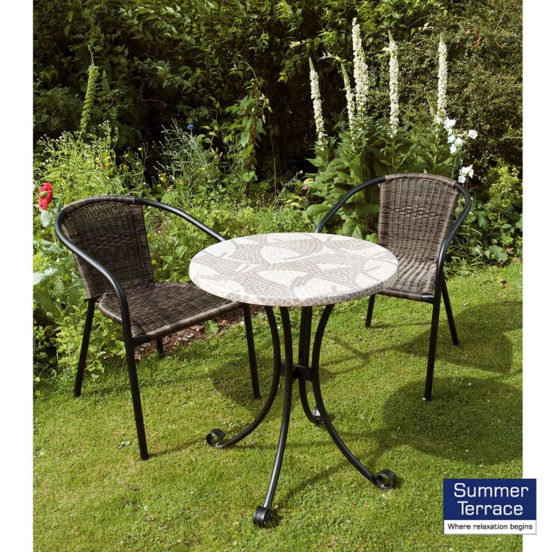 Romano Bistro Garden Furniture Set  (supplied with 2 San Remo Chairs)