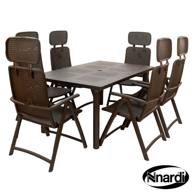 Libeccio Garden Furniture Set (supplied with 6 Coffee coloured Aqua Marina Chairs)