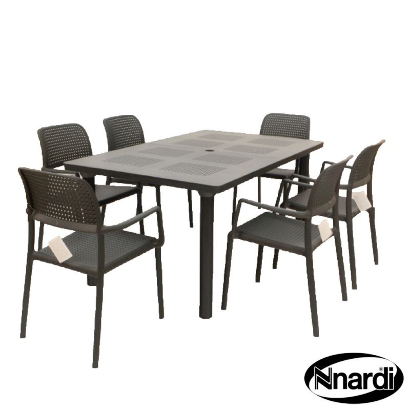 Libeccio Garden Furniture Set (Supplied with 6 Anthracite Bora Chairs)