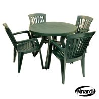 See more information about the Toscana 100 Garden Furniture Set (Supplied with 4 Green Diana Chairs)