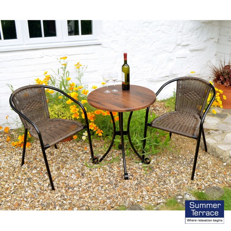 Dalarna Garden Bistro Set (Supplied with 2 San Remo Chairs)