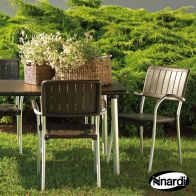 See more information about the Maestrale 220 Garden Furniture Set (Supplied with 6 Coffee colour Musa Chairs)