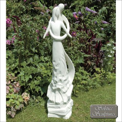 See more information about the Caring Embrace Garden Ornament Statue (white)