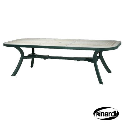 See more information about the Toscana 250 Outdoor Garden Table (Green with Ravenna design top)