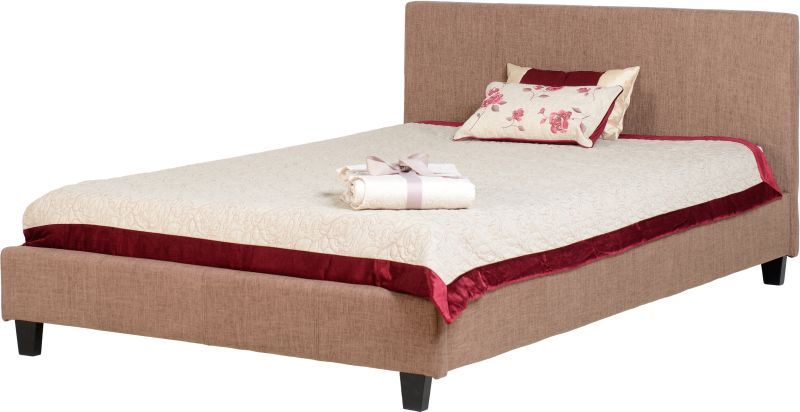 Prado Double Bed - Sand Fabric