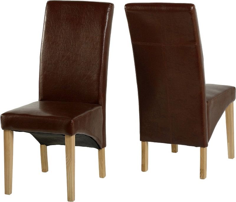 G1 Dining Chair in Mid Brown PU