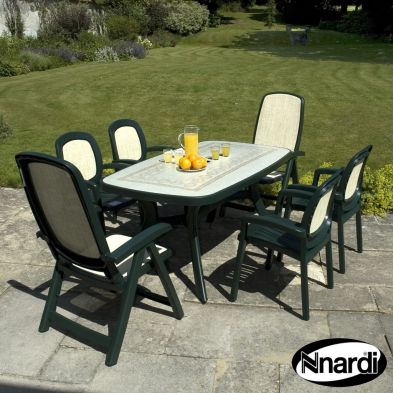 See more information about the Toscana 165 Outdoor Garden Set (Supplied with 2 Delta and 4 Green Beta Chairs)