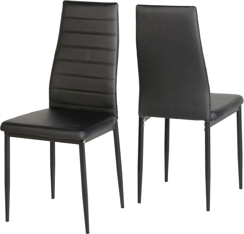 Abbey Dining Chair in Black PU