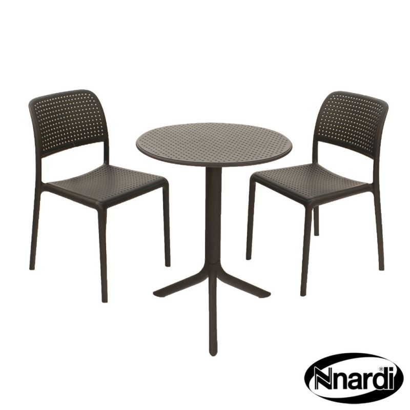 Anthracite Step Standard with 02 Anthracite Bistro Chairs